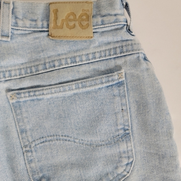 Lee Jeans Sz 10L x 33 High Rise Tampered Denim 28x33 Vintahe 90s Y2K USA - Picture 11 of 12